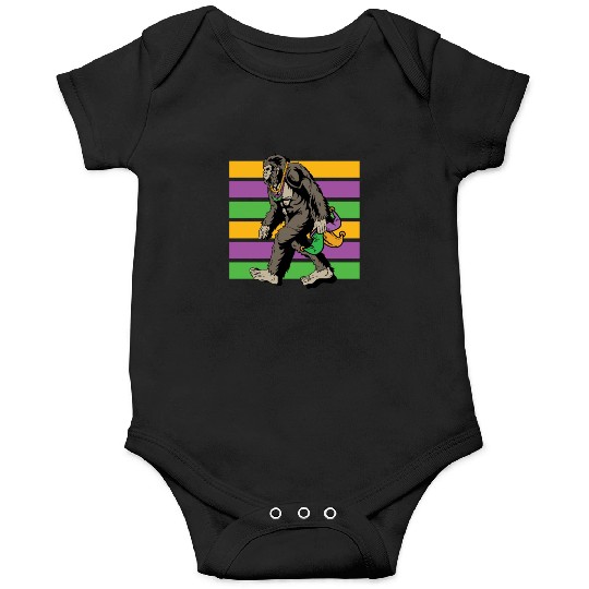 Bigfoot Mardi Gras Onesies