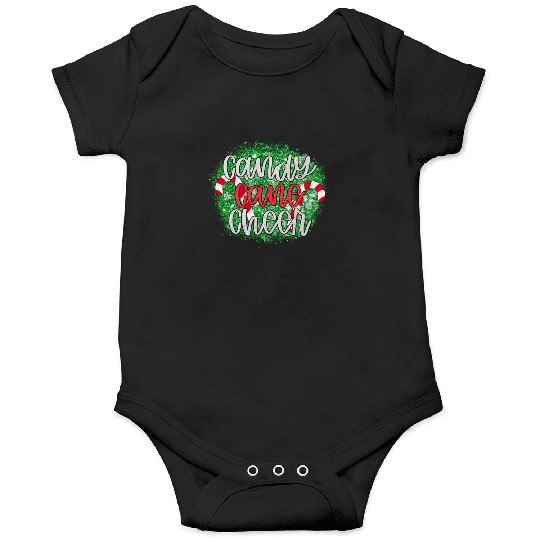 Candy Cane Cheer Happy Christmas Xmas Holiday Onesies