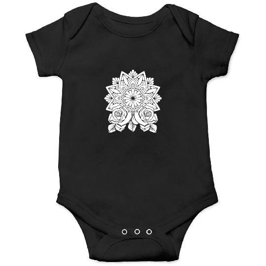 Rose Gardening Mandala Onesies