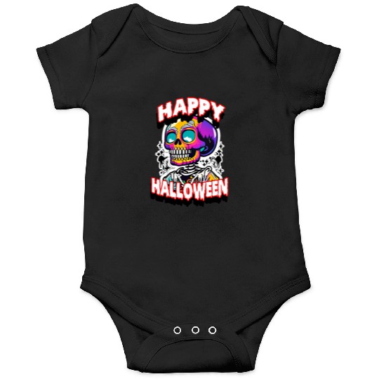 Graffiti Skulls: Happy Halloween Spooktacular Onesies