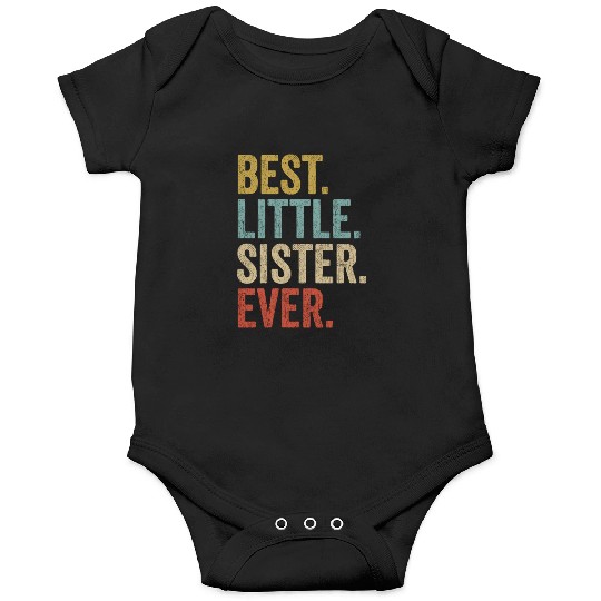 Womens Best Little Sister Ever Onesies Funny Little
