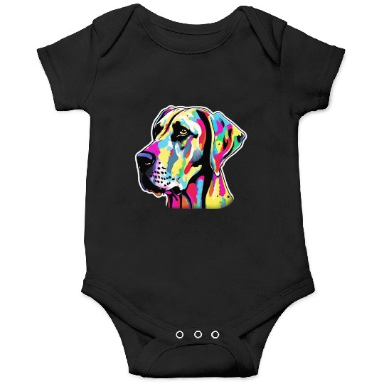 Great Dane Dog Animal Colorful Onesies