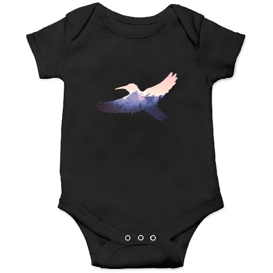 Hummingbird Bird Mountains Fly Nature Paradise Onesies
