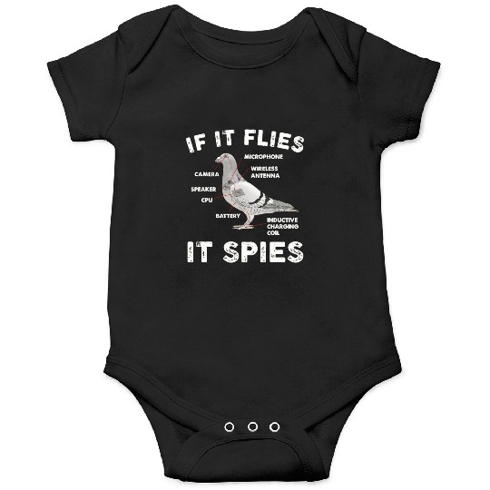 If It Flies It Spies Pigeon Anatomy Bird Aren Onesies