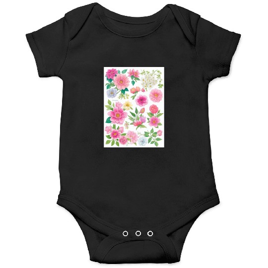Lavender and Lilac Spring Flowers Onesies