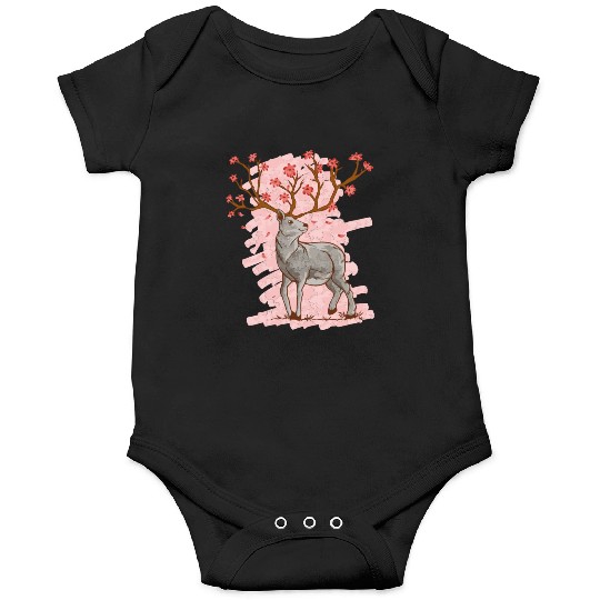 Cherry Blossom Deer Sakura Onesies
