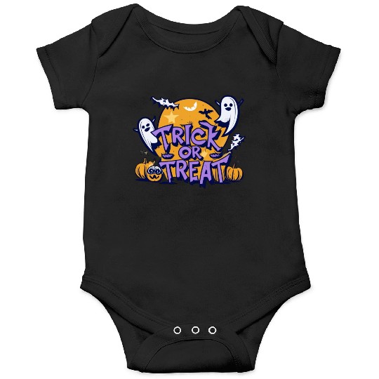 Trick or Treat Design Halloween Onesies Onesies Tees