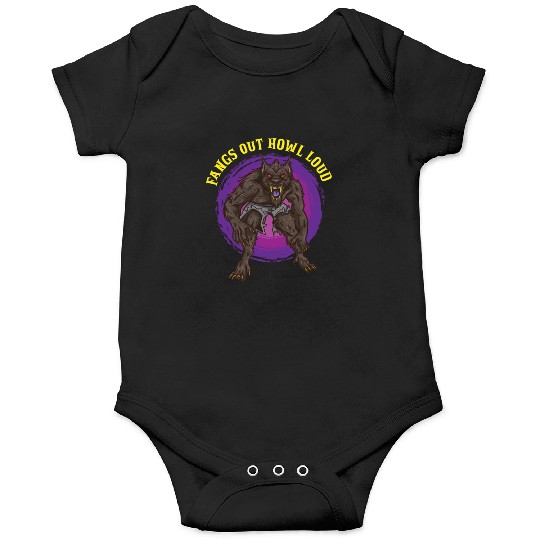 Funny Horror Werewolf Lycanthropy Full Moon Shapes Onesies