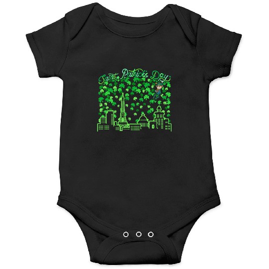 Saint Patrick's Day Paris France Onesies
