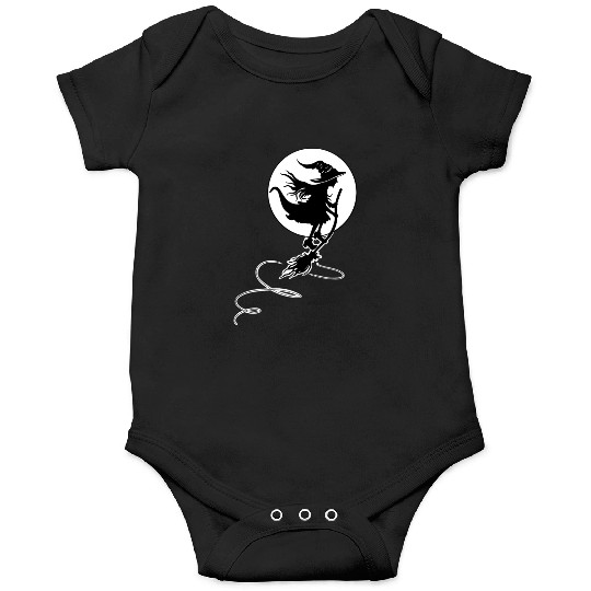 Witch Wizard Broom Halloween Onesies