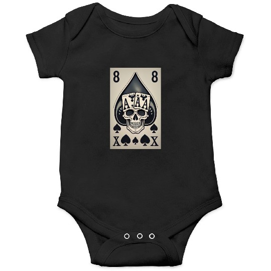 card with skeleton head (halloween design) Onesies