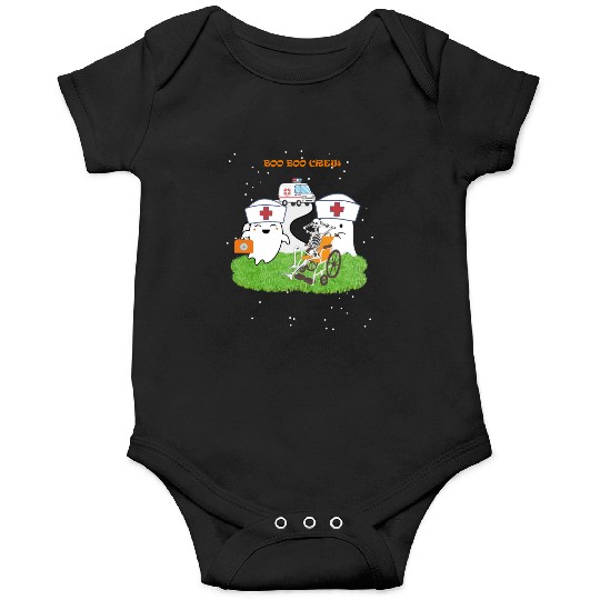 Funny Halloween Boo Boo Crew Ghost Nurse Onesies