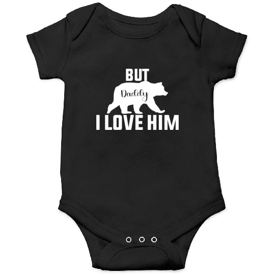 But Daddy I Love Him Retro Groovy Wavy Style Funny Onesies