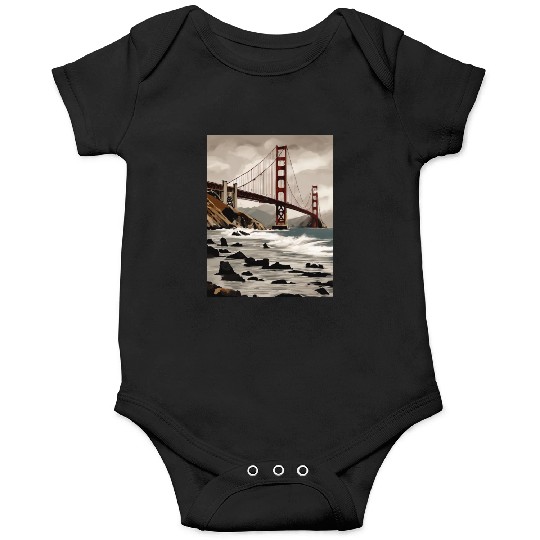 Golden Gate Bridge California Onesies, Golden Gate