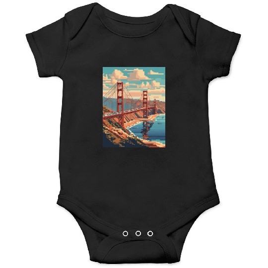 Golden Gate Bridge California Onesies Onesies, Golden