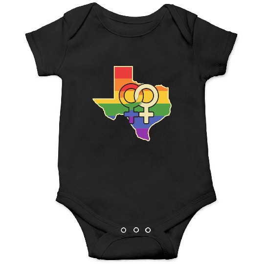 Lesbian Love Texas Design for proud LGBT+ Texans Onesies