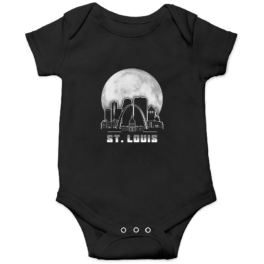 St. Louis Missouri Full Moon Onesies