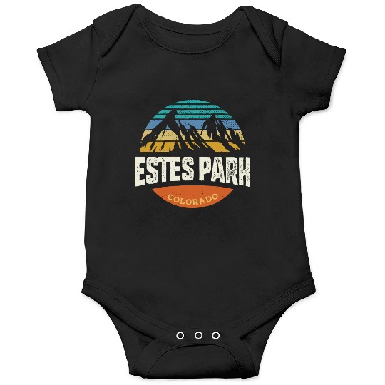 Estes Park Colorado Vintage Mountain Buffalo Onesies