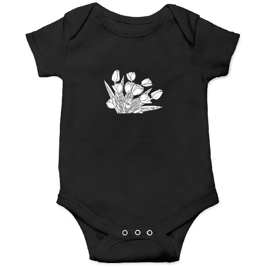 Tulip Gardening Bouquet Onesies
