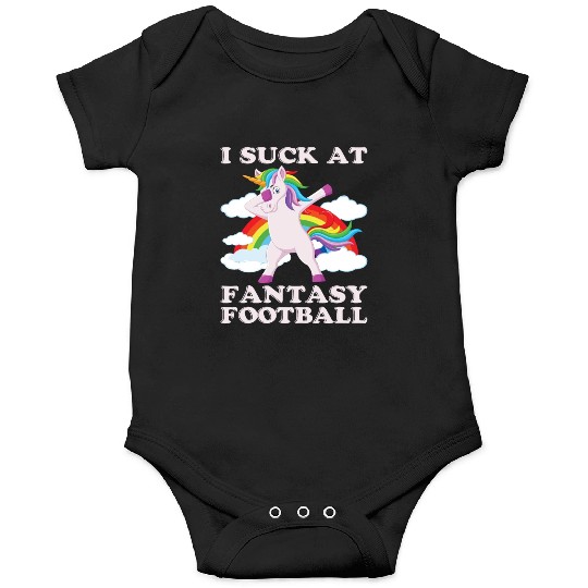I suck at fantasy football dabbing unicorn funny Onesies