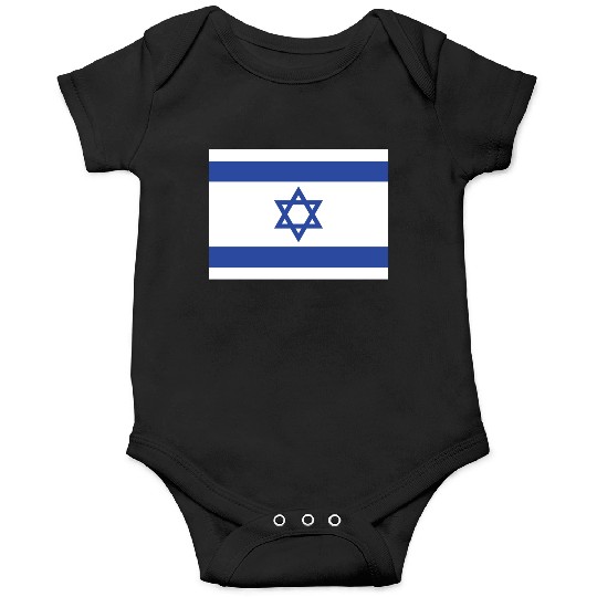 Israeli Flag with Star of David Design Onesies