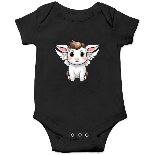 Heavenly Bond: Cow & Calf with Angel Wings Onesies