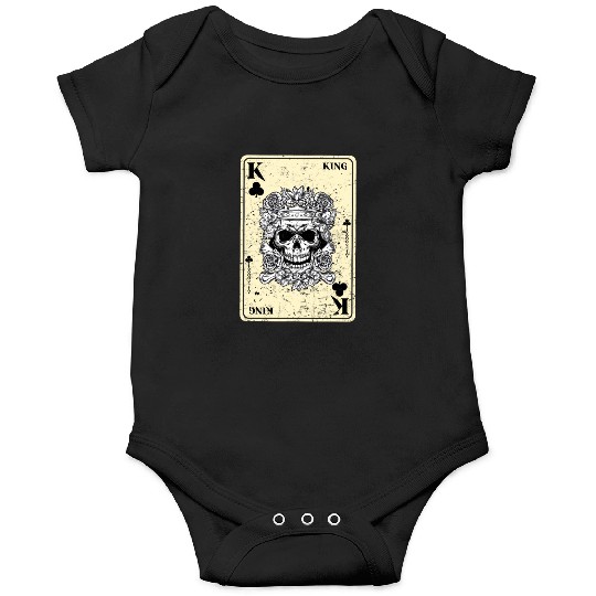 King of Clubs Poker Card Game Gothic Horror Onesies