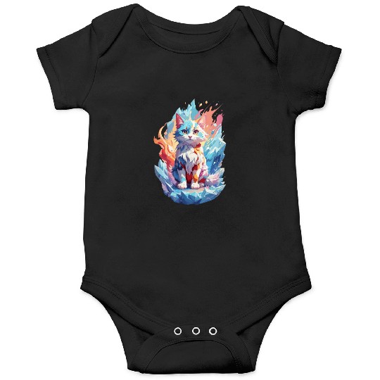 Cute Crystal Fantasy Cat Design Onesies