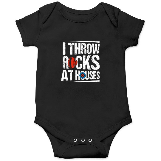 I Throw Rocks At Houses Ice Sport Curling Curler Onesies