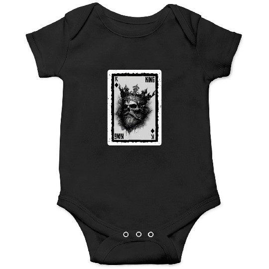 Gothic Card Game Halloween King of Clubs Onesies