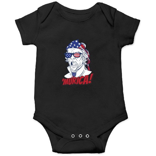 Patriotic Alexander Hamilton Usa Flag Murica Onesies