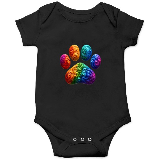 Colorful Paw Prints Edition Onesies