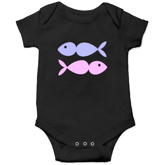 Fish Design Vector Two Colors Onesies