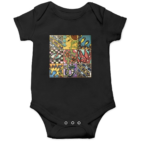 Hand painted wooden squares art by KateToxin Onesies