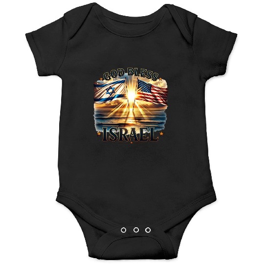 United for Israel God Bless Israel - Promised Land Onesies