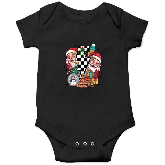 Retro Christmas, Santa, Groovy, Disco Ball, Frosty Onesies