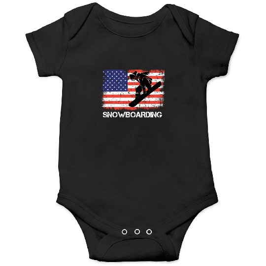 America Snowboarding Stars and Stripes Snowboard Onesies