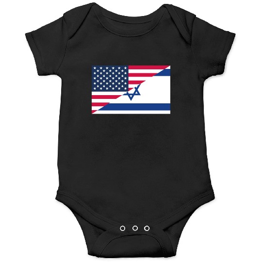 Israel USA flag flags Onesies