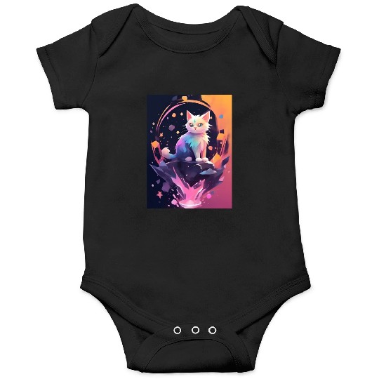Cute Crystal Fantasy Cat Design Onesies