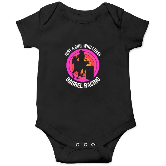 Just A Girl Who Loves Barrel Racing Rodeo Cowgirl Onesies