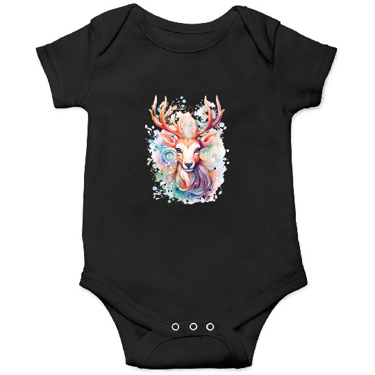 Colorful Reindeer Fantasy: Studio Ghibli Style Onesies