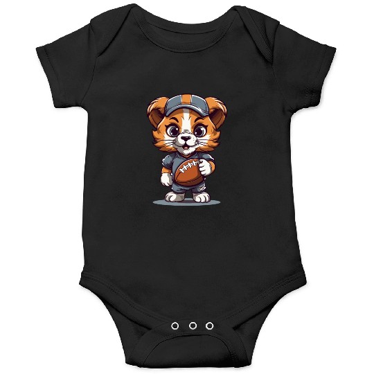 Cute Lion American Football Animal Mascot Onesies
