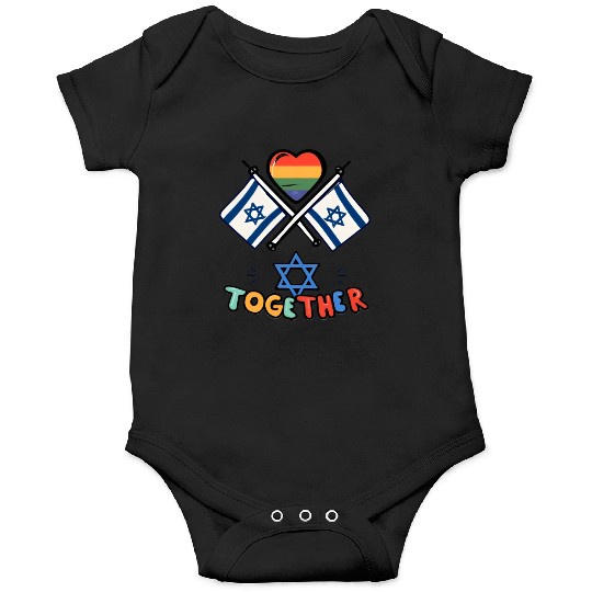 LGBTQ community STANDS WITH ISRAEL Onesies