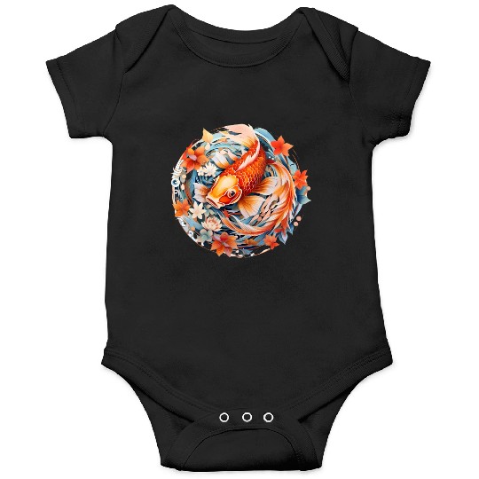 Koi Fish Mandala Art Onesies