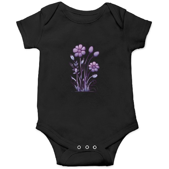 Lavender Majesty: A Tapestry of Orchids and Lilacs Onesies