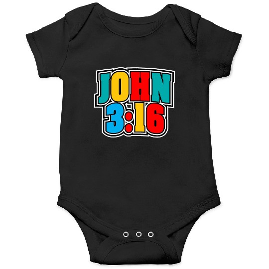John 3:16 Love Jesus Bible Text Christian Onesies