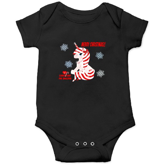 "Candy Cane the Unicorn" (Snowflake Snuggliezz) Onesies