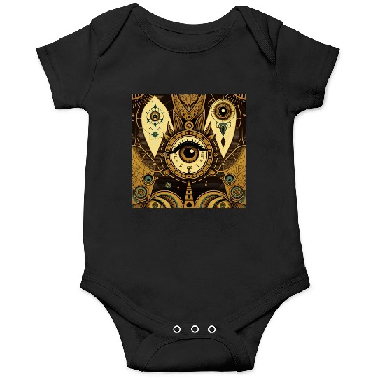 Abstract New Age 1920s Steampunk Design Onesies