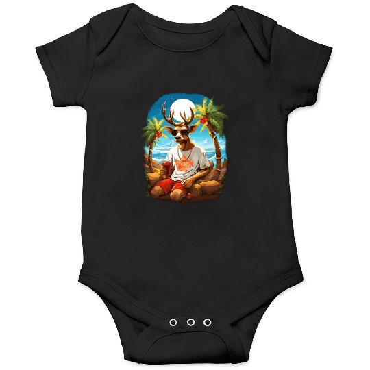 Tropical Reindeer Holiday Escape Onesies