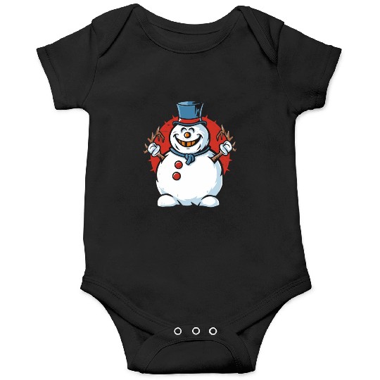 frosty snowman creepy Onesies